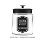 Tip Jar Decal, tip money canister label, bartender cocktail waitress gift, tip jar vinyl decal, drink wisely tip recklessly, DECAL ONLY