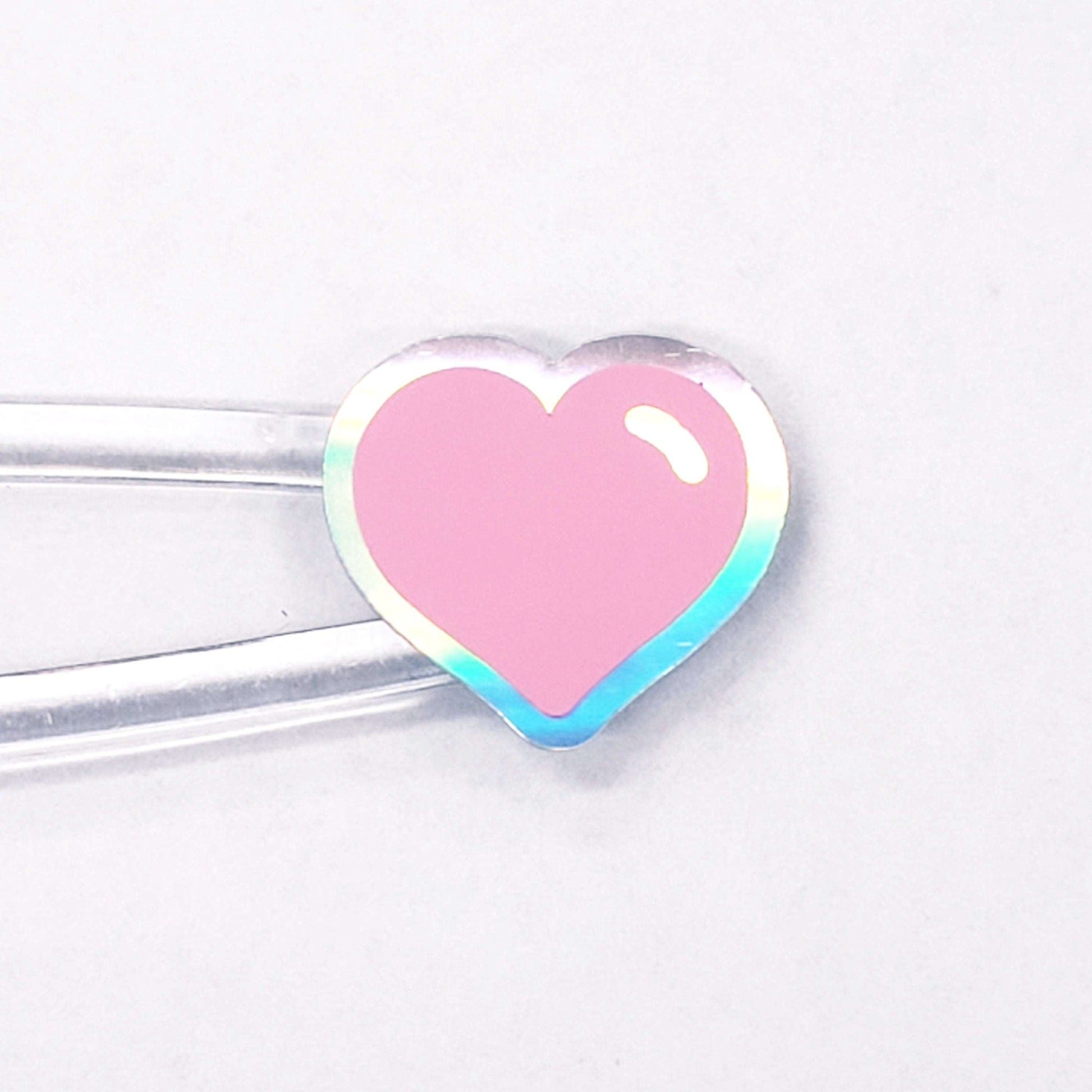 Pastel Rainbow Colors Heart Stickers, set of 60 small vinyl hearts for invitations, envelopes and journals, Scrapbook page embellishments.