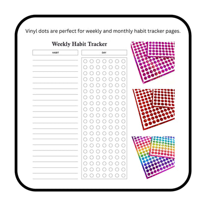 Neon Rainbow Dots Stickers, set of 368