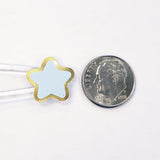 Pastel Rainbow Star Stickers, set of 70 small soft color kawaii stars for cards, envelopes, invitations, laptops and crafts. Silver outline