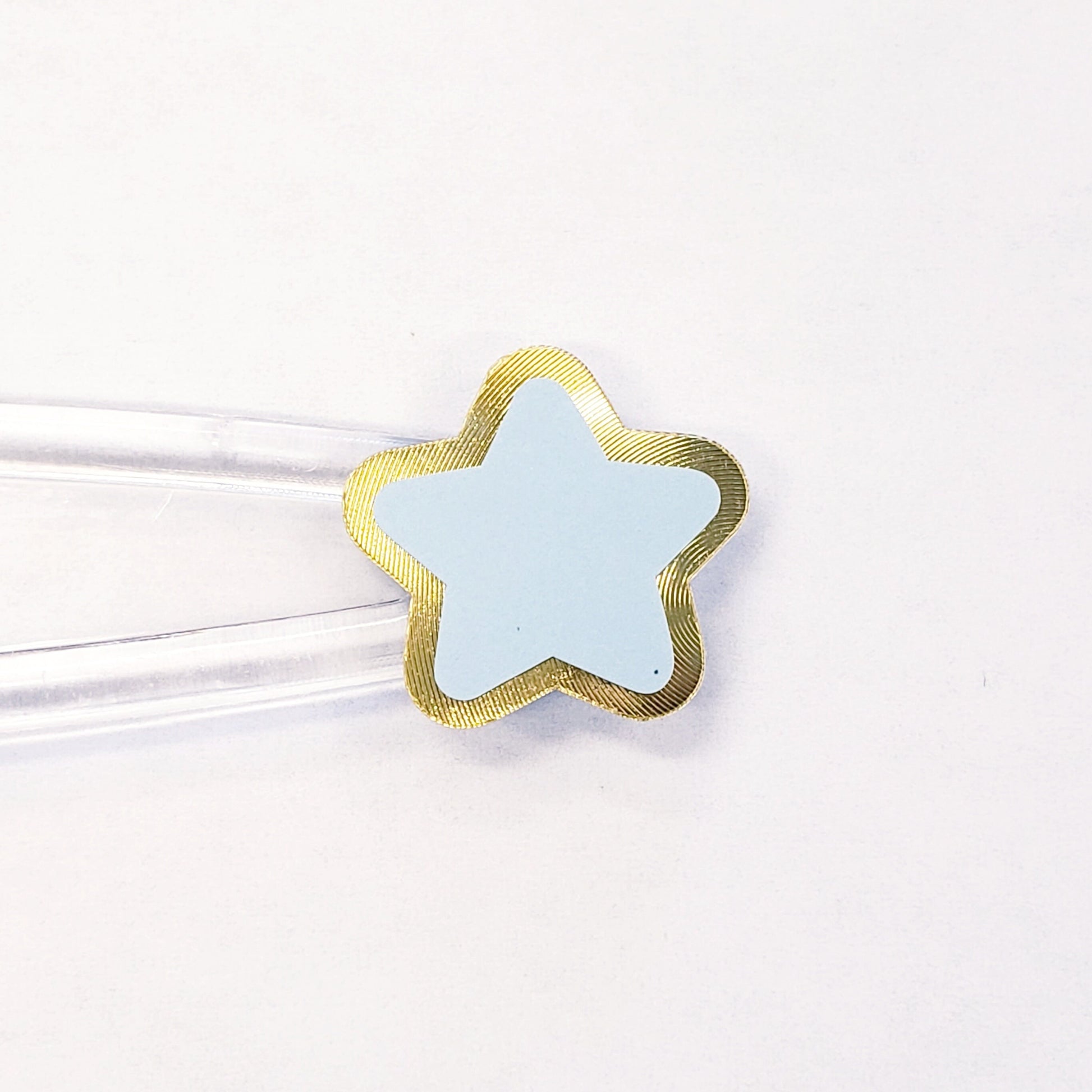 Pastel Rainbow Star Stickers, set of 70 small soft color kawaii stars for cards, envelopes, invitations, laptops and crafts. Silver outline