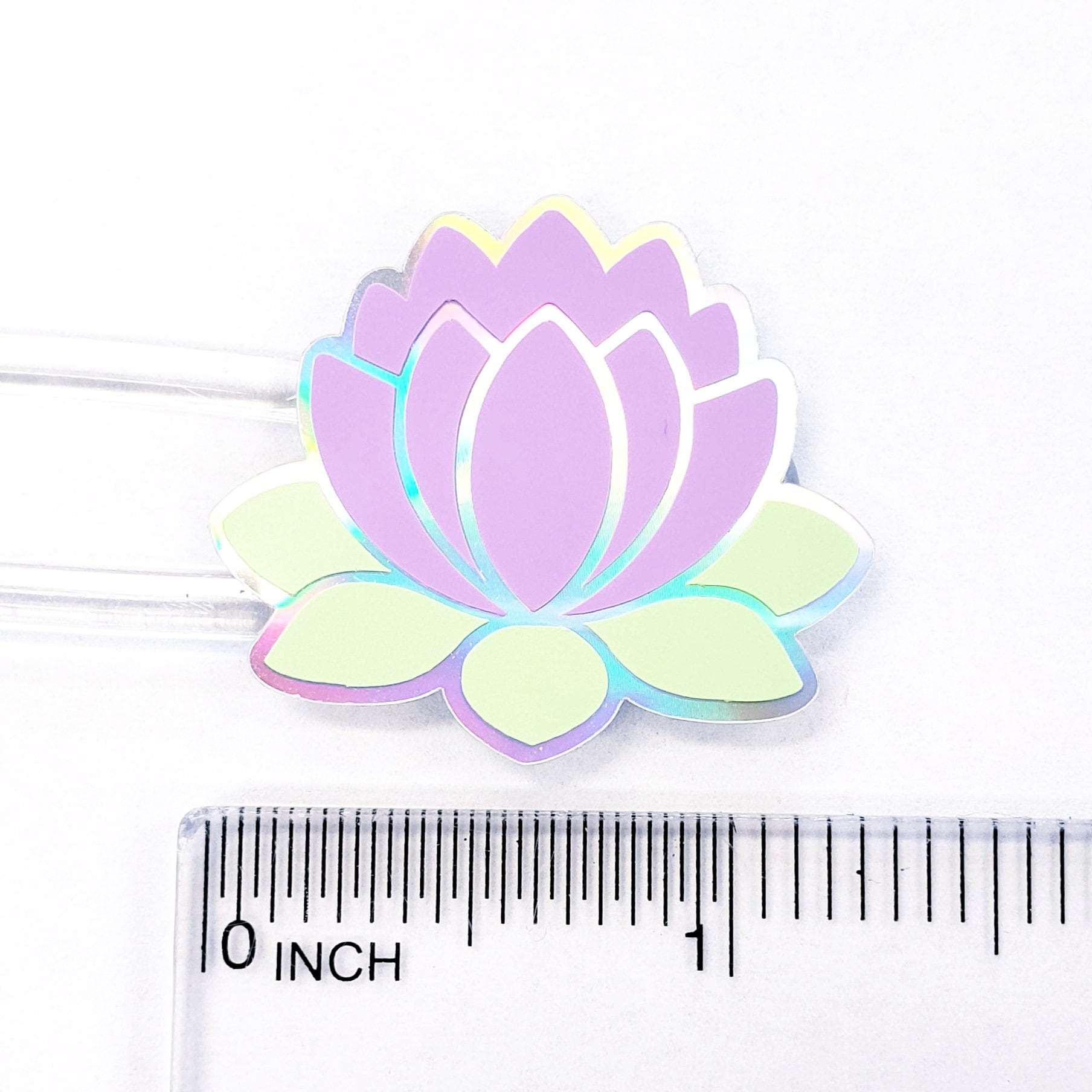 Lotus Flower Stickers, set of 20 pastel light purple flower vinyl decals for Easter, Mother's Day and spring weddings. Peel and stick.