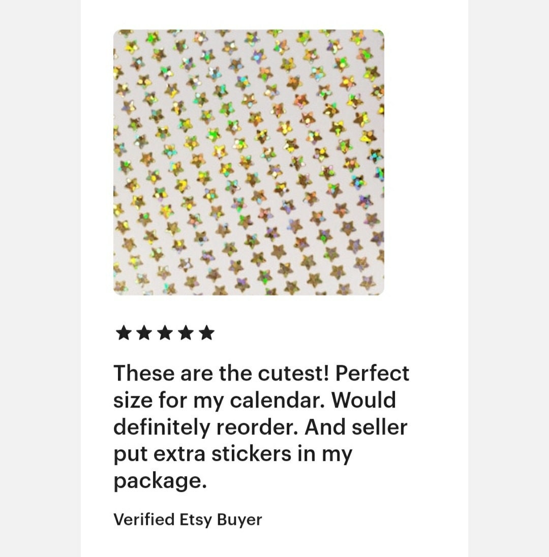 Extra Small Star Stickers, set of 600 micro sized silver star vinyl stickers for journals, notebooks, planners and goal trackers