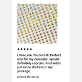 Extra Small Star Stickers, set of 600 micro sized silver star vinyl stickers for journals, notebooks, planners and goal trackers