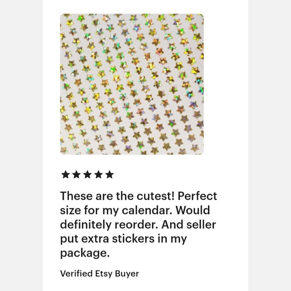 Extra Small Star Stickers, set of 600 micro sized silver star vinyl stickers for journals, notebooks, planners and goal trackers