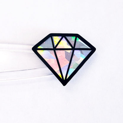 Birthstone stickers, set of 40 small sparkly multi color diamond shape decals for gifts, notes, journals and scrapbooks. Gem embellishments.