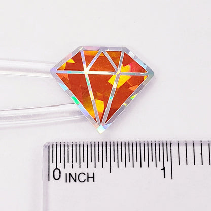 November Birthstone stickers, set of 40 small sparkly orange gemstone decals for gifts, notecards, journals and scrapbook embellishments.