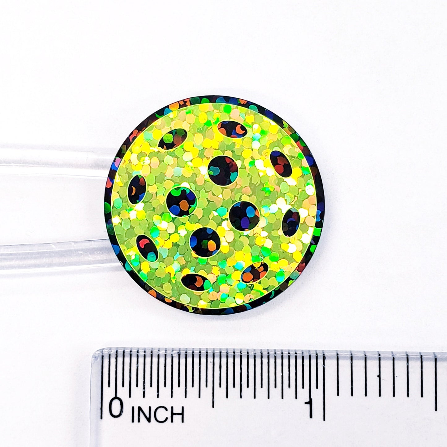 Pickleball stickers, set of 48 bright yellow ball stickers for pickle ball players.