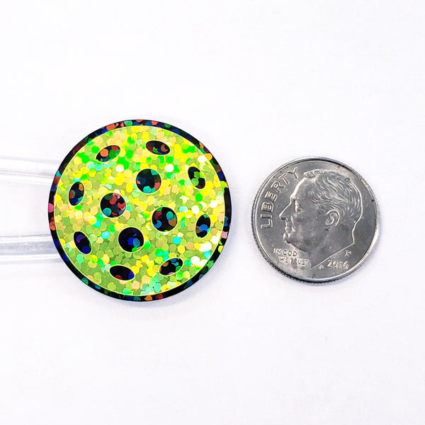 Pickleball stickers, set of 48 bright yellow ball stickers for pickle ball players.