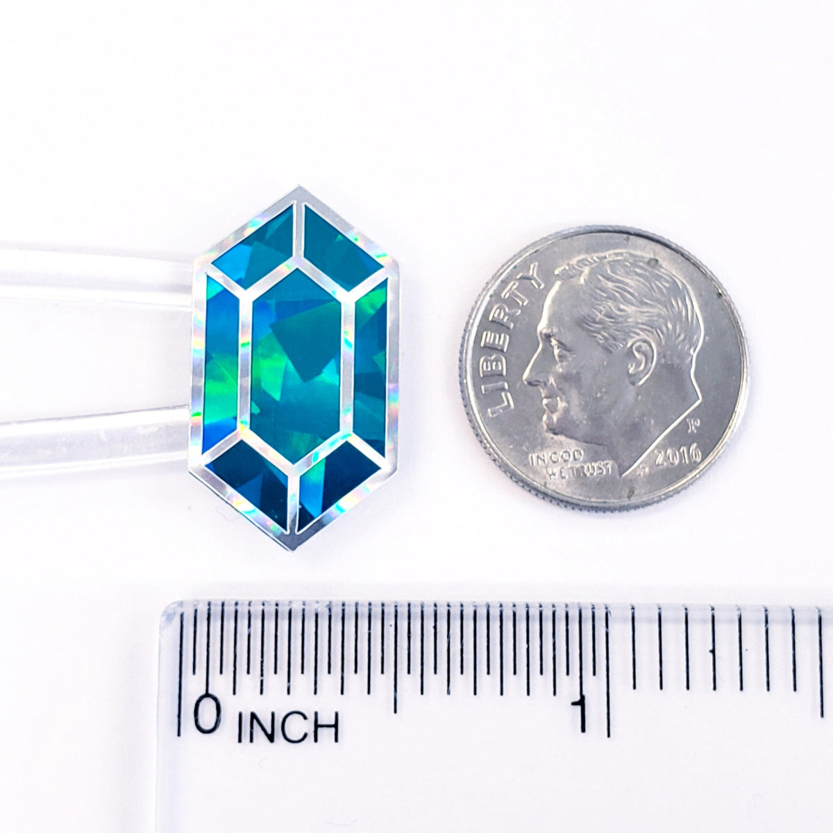 Aquamarine gemstone stickers, set of 36 small sparkly jewel shape decals for laptops, notebooks, journals. March pisces birthstone stickers