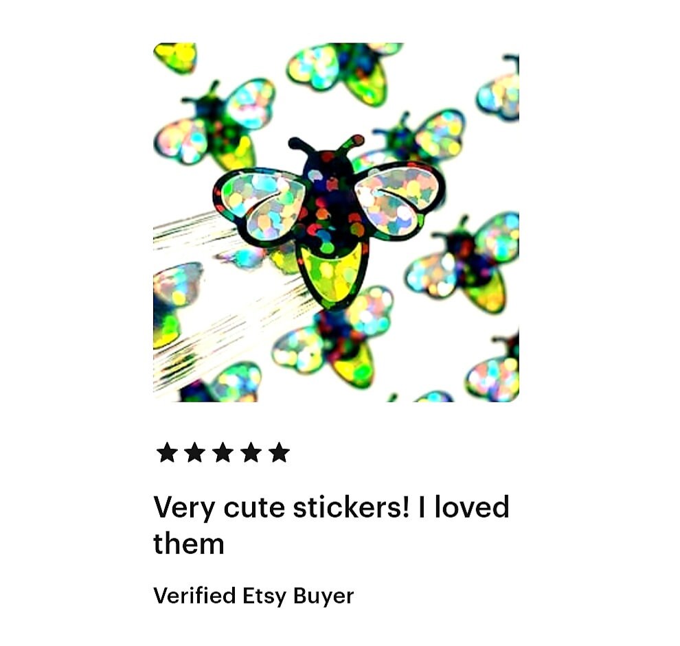 Lightning Bug Stickers, set of 35 firefly decals.