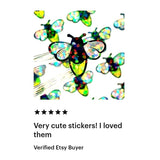 Lightning Bug Stickers, set of 35 firefly decals.