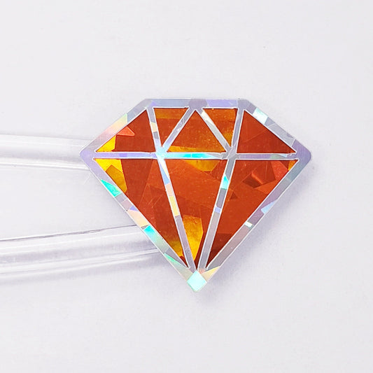 November Birthstone stickers, set of 40 small sparkly orange gemstone decals for gifts, notecards, journals and scrapbook embellishments.