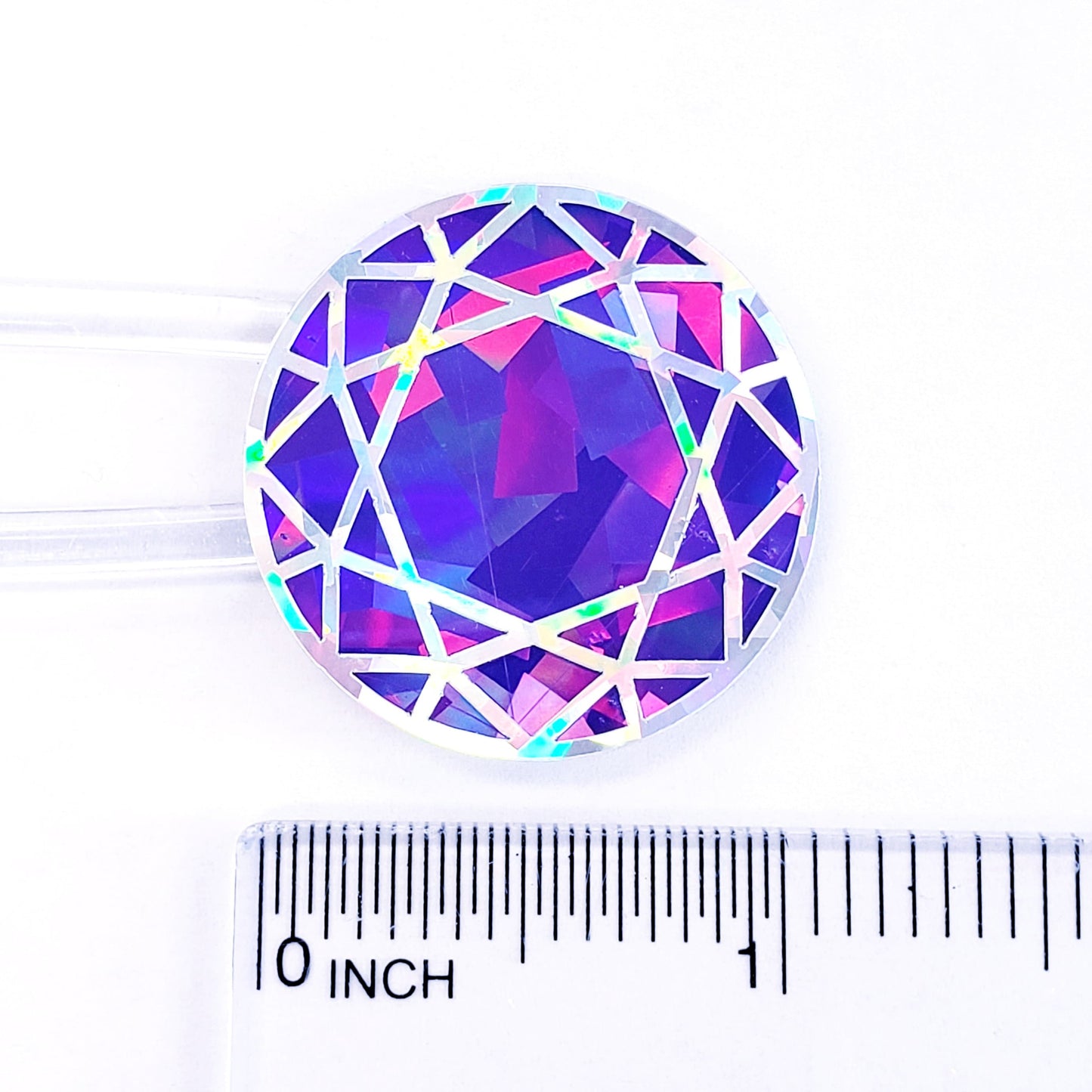 February Birthstone stickers, set of 20 sparkly round amethyst gemstone decals for gifts, notecards, journals and scrapbook embellishments