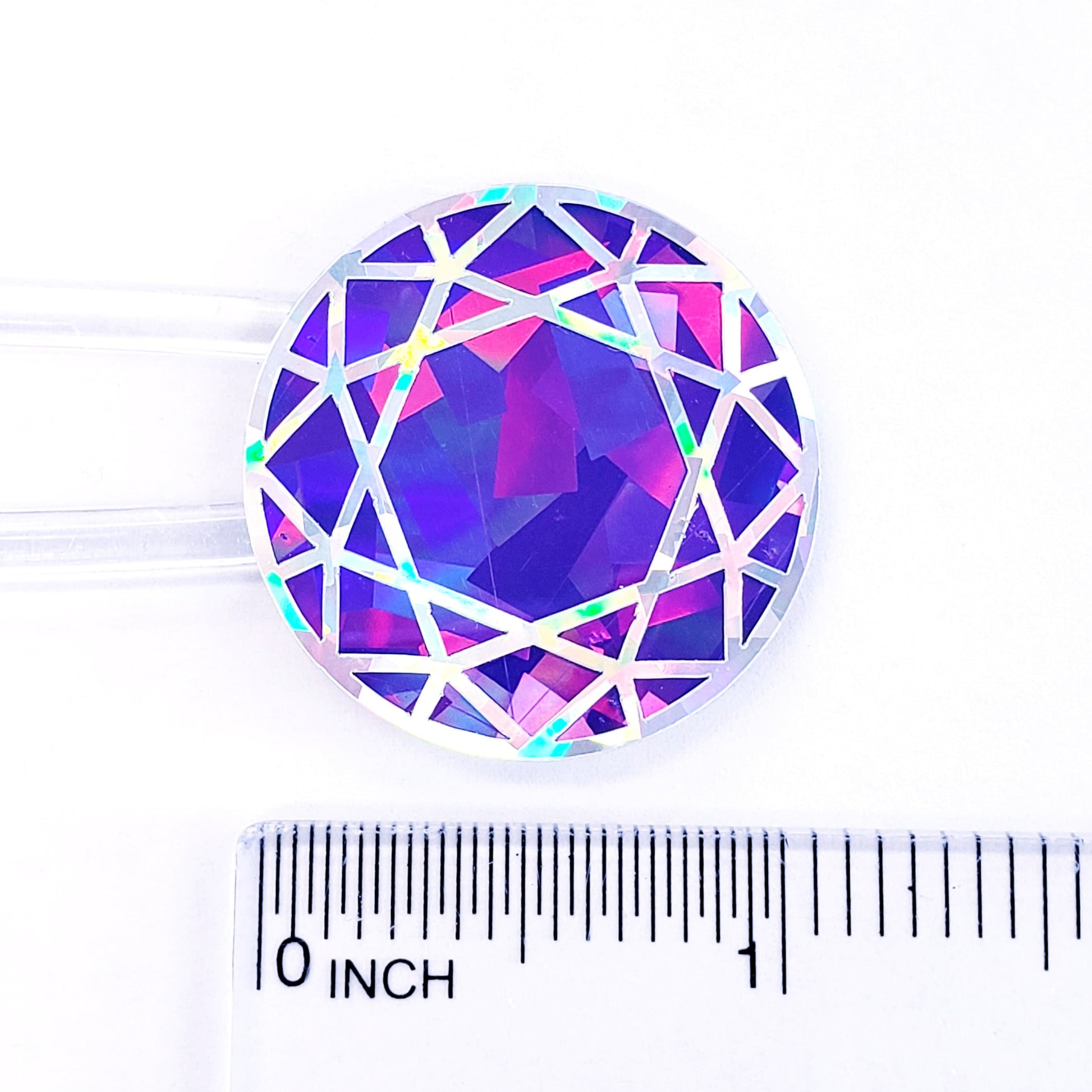 February Birthstone stickers, set of 20 sparkly round amethyst gemstone decals for gifts, notecards, journals and scrapbook embellishments