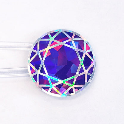 February Birthstone stickers, set of 20 sparkly round amethyst gemstone decals for gifts, notecards, journals and scrapbook embellishments