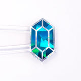 Aquamarine gemstone stickers, set of 36 small sparkly jewel shape decals for laptops, notebooks, journals. March pisces birthstone stickers