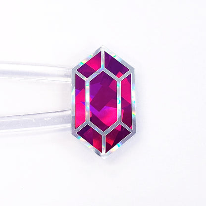 Pink Diamond stickers, set of 36 small sparkly jewel gemstone decals for Libra birthdays, notebooks, journals. October birthstone gift.