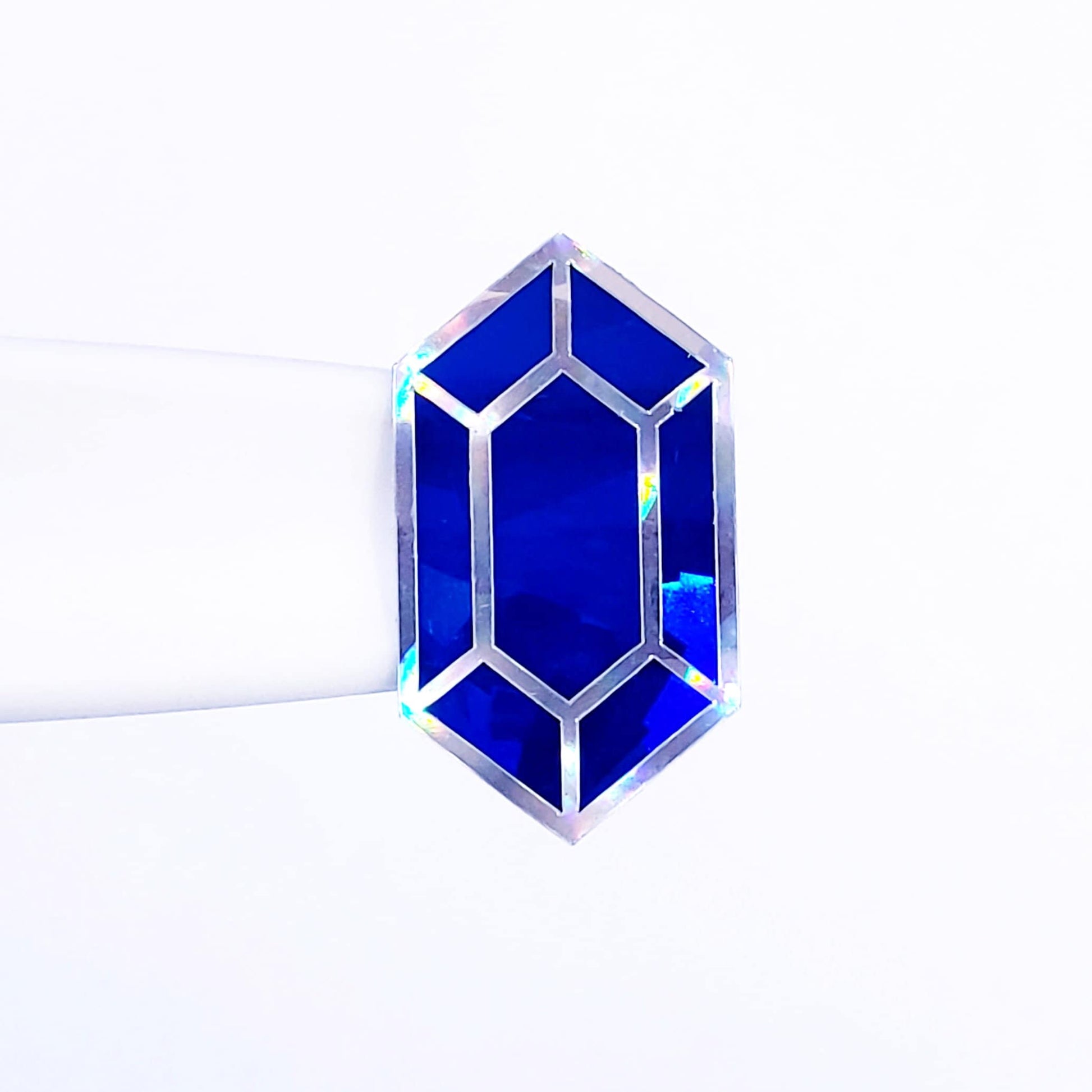 Blue Diamond Sticker Bundle, set of 96 sparkly faux sapphire gemstone stickers for September birthday, Virgo zodiac gift, Free shipping.
