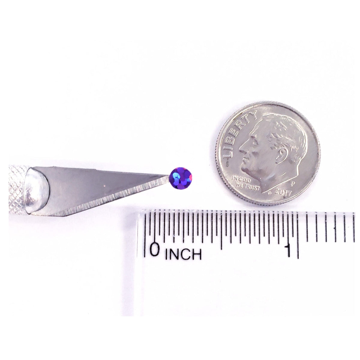 Extra Small Purple Dot Stickers, set of 750 micro sized purple glitter dots for daily journals, planners, trackers, calendars and crafts.