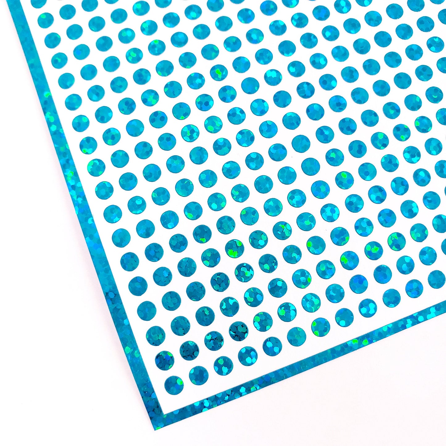 Extra Small Teal Glitter Dot Stickers. Set of 750 micro sized turquoise dots for journals, planners, goal trackers, calendars and crafts.