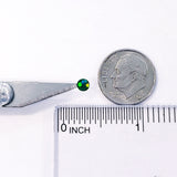 Extra Small Dark Green Glitter Dot Stickers. Set of 750 micro sized green dots for journals, planners, goal trackers, calendars and crafts.