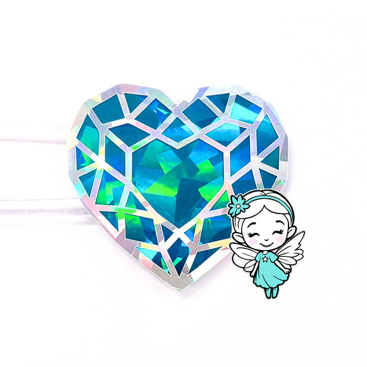 Turquoise Heart Shaped sticker