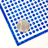 Blue Glitter Dot Stickers, set of 560, two dot sizes 2mm and 1/4 dots for meal choice, journals, planners, calendars, charts and crafts.