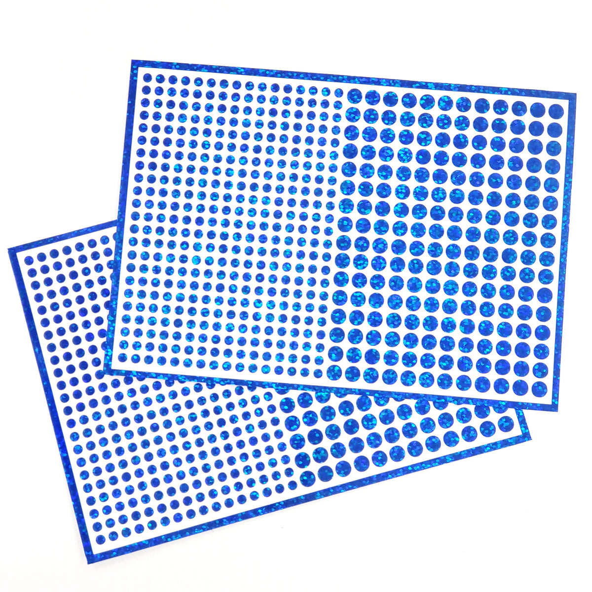 Blue Glitter Dot Stickers, set of 560, two dot sizes 2mm and 1/4 dots for meal choice, journals, planners, calendars, charts and crafts.