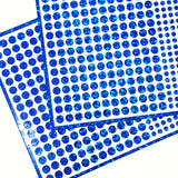 Blue Glitter Dot Stickers, set of 560, two dot sizes 2mm and 1/4 dots for meal choice, journals, planners, calendars, charts and crafts.