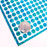 Turquoise Glitter Dot Stickers, set of 560, two dot sizes 2mm and 1/4 dots for meal choice, journals, planners, calendars, charts and crafts