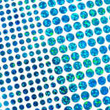 Turquoise Glitter Dot Stickers, set of 560, two dot sizes 2mm and 1/4 dots for meal choice, journals, planners, calendars, charts and crafts
