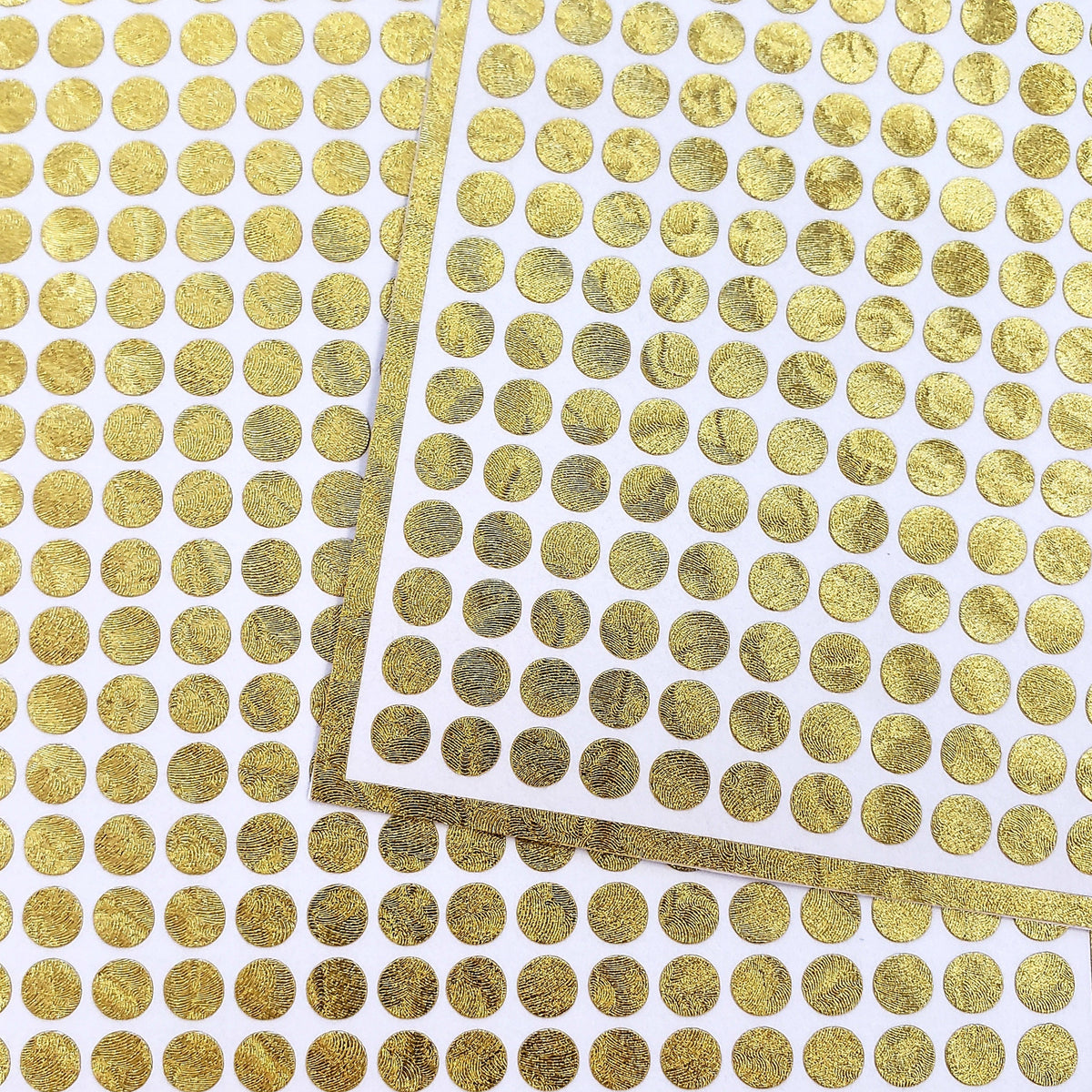 Small Metallic Dot Stickers, set of 368 gold, silver or copper dot vinyl decals for wedding meal choice, place cards and seating charts.