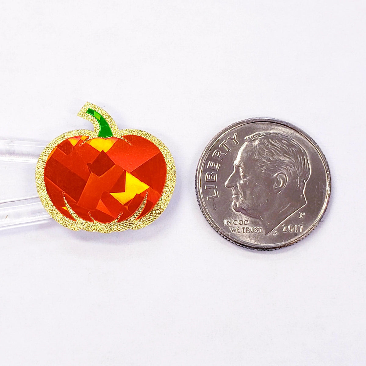 Pumpkin Stickers, set of 54 small sparkly orange pumpkin vinyl decals for fall paper crafts, journals, Autumn weddings, Halloween stickers.