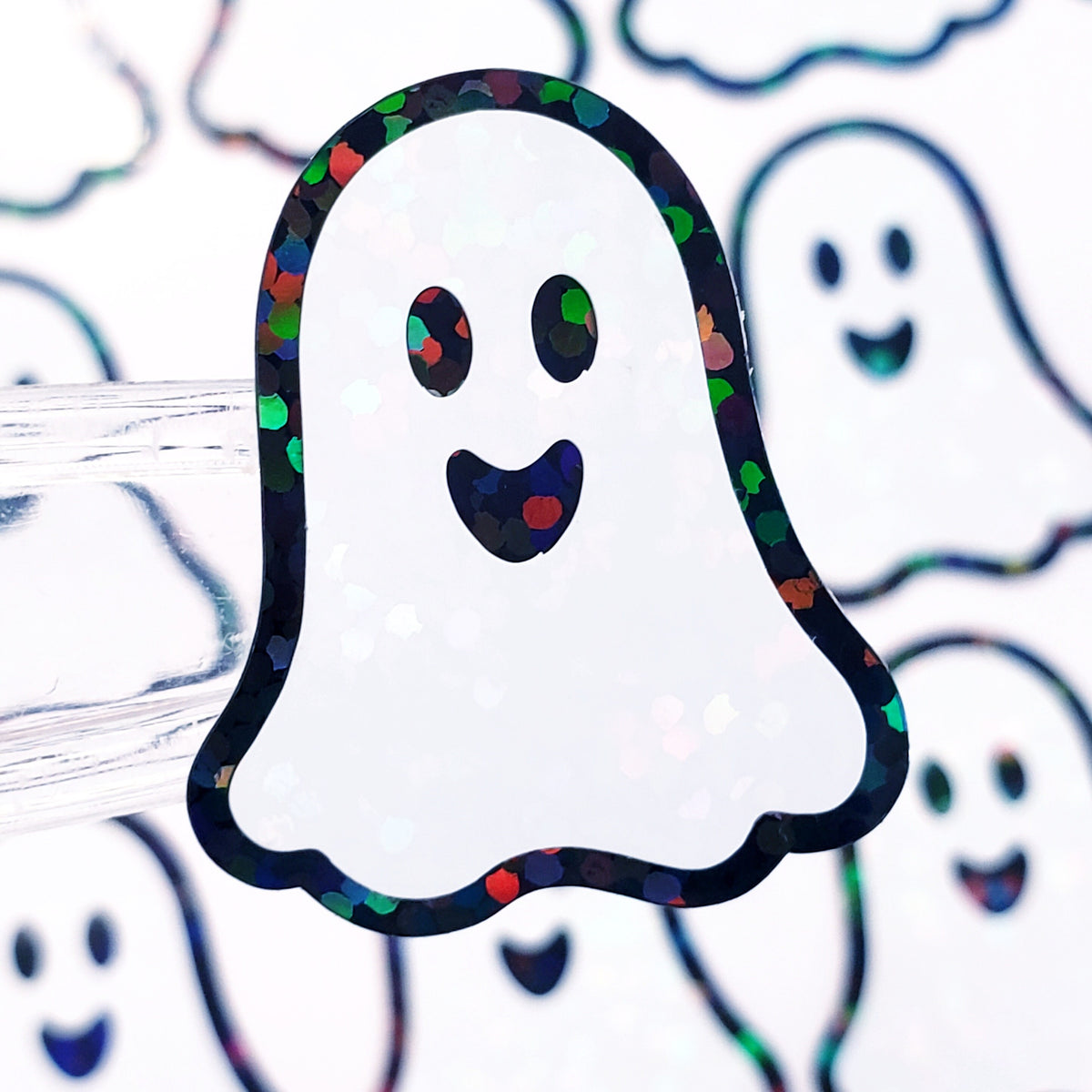 Ghosts Die Cut Sticker Set for Halloween crafts, Trick or Treat bags, spooky season stickers.