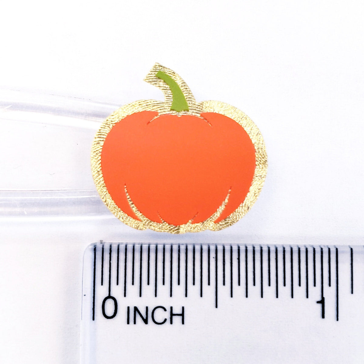 Orange Pumpkin Stickers, set of 54 small pumpkin vinyl decals for fall paper crafts, journals, Autumn weddings, Halloween stickers.
