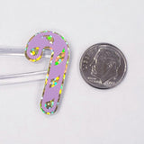 Pastel Candy Cane Stickers, set of 30 Christmas peppermint stickers for holiday cards, ornaments, paper stationery, gift tags and wrap.