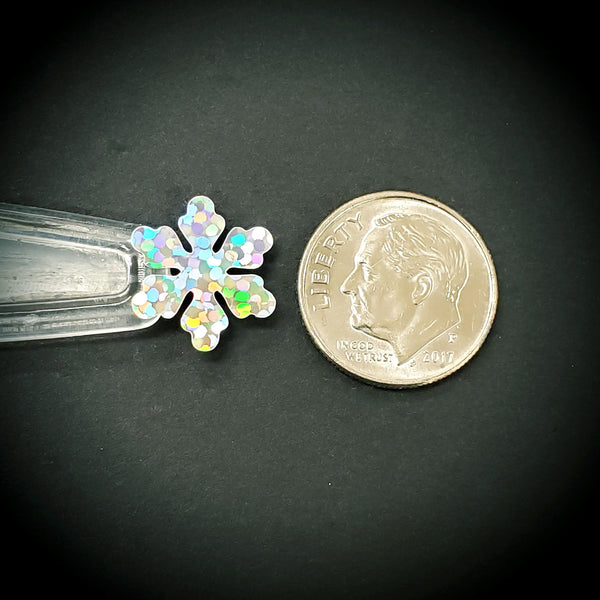 Silver Snowflake Stickers, set of 99