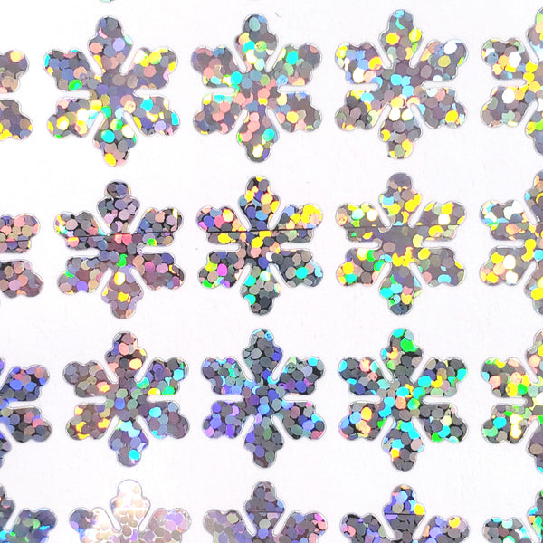 Silver Snowflake Stickers, set of 99