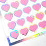 Valentine's Day pink heart stickers, Set of 150 mini hearts for notecards, envelopes, journals and scrapbook page embellishments.