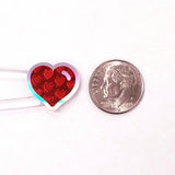 Red Heart Stickers for Valentine's Day, set of 60 small heart decals for cards, envelopes, junk journals, and scrapbook embellishments.