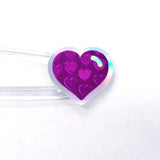 Hot Pink Heart Stickers for Valentine's Day, set of 60 small heart decals for cards, envelopes, junk journals, and scrapbook embellishments.