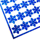 Silver Snowflake Stickers, set of 56 sparkly snow embellishments for Christmas gift tags, winter decor and holiday cards. Size of each 3/4