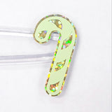 Pastel Candy Cane Stickers, set of 30 Christmas peppermint stickers for holiday cards, ornaments, paper stationery, gift tags and wrap.