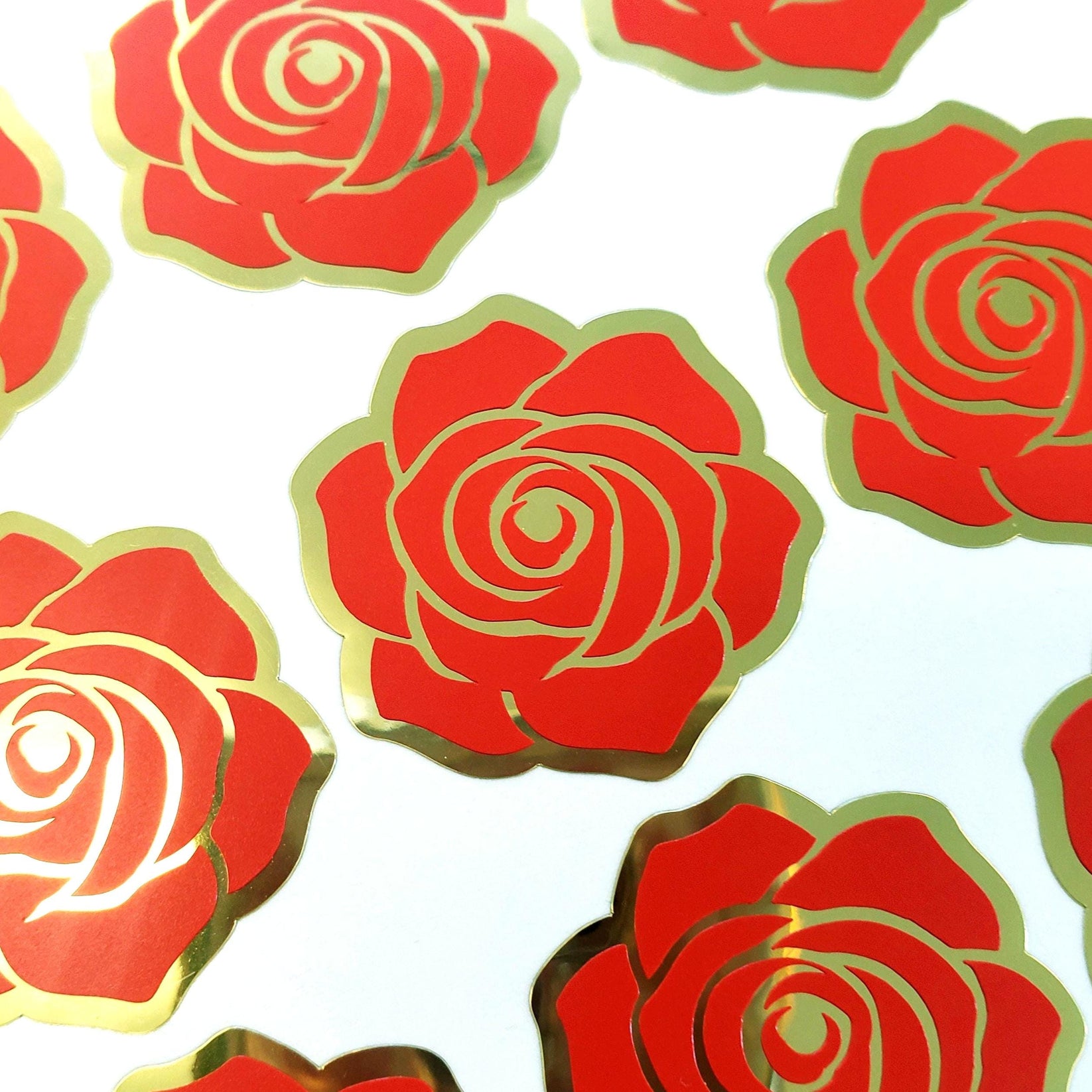 Red Roses Sticker Sheet, set of 15 – Fairy Dust Decals