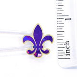 Mardi Gras Stickers, set of 48 purple green and gold French Fleur de Lis sparkly stickers, Louisiana flower symbol, Fat Tuesday stickers.