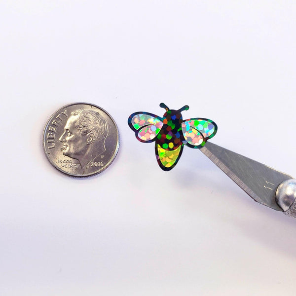 Lightning Bug Stickers, set of 35 firefly decals.