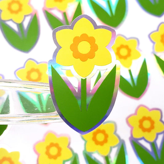 Daffodil Flower Stickers, set of 20 Spring Blooms for Easter Cards, gift tags, garden journals and plant stake label, gift for Mom. Silver