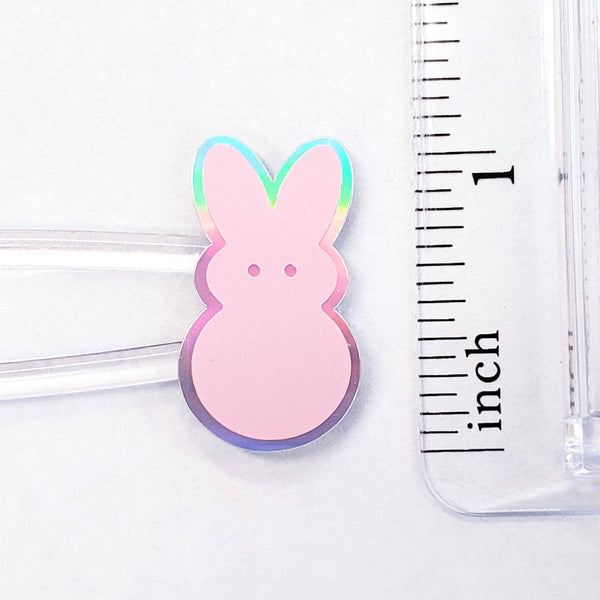 Bunny Stickers, set of 42 rabbit stickers in spring pastel colors for Easter basket gift, notecards, gift tags and holiday scrapbook pages.