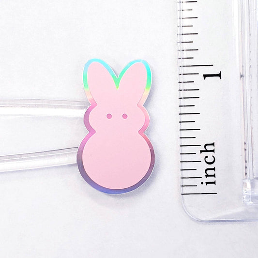 Bunny Stickers, set of 42 rabbit stickers in spring pastel colors for Easter basket gift, notecards, gift tags and holiday scrapbook pages.